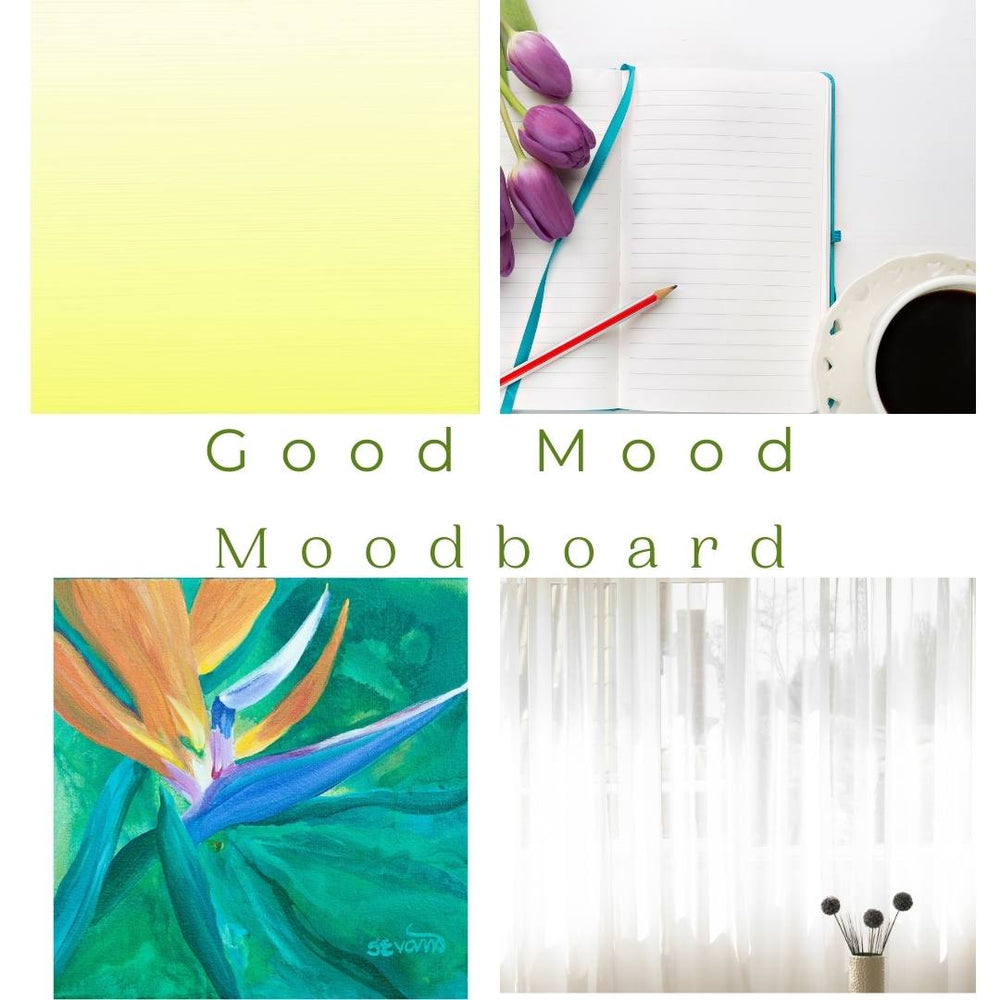 bird of paradise painting, sally evans, journal, sunshine yellow paint, light