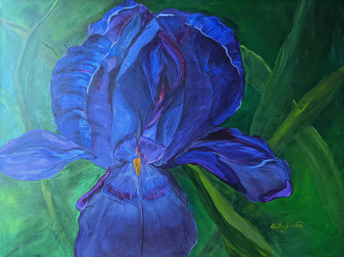 purple iris wisdom painting