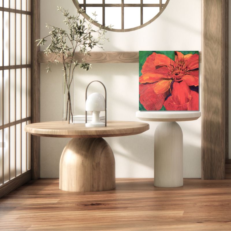 Orange Marigold Original painting Vibrant and Strong